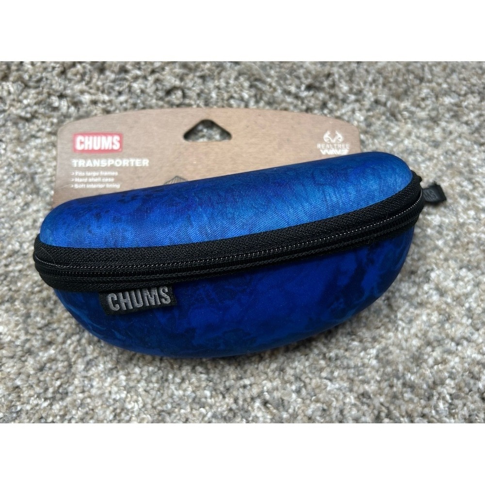 Chums Transporter Blue Hard Shell Sunglasses Case with Soft Interior Lining